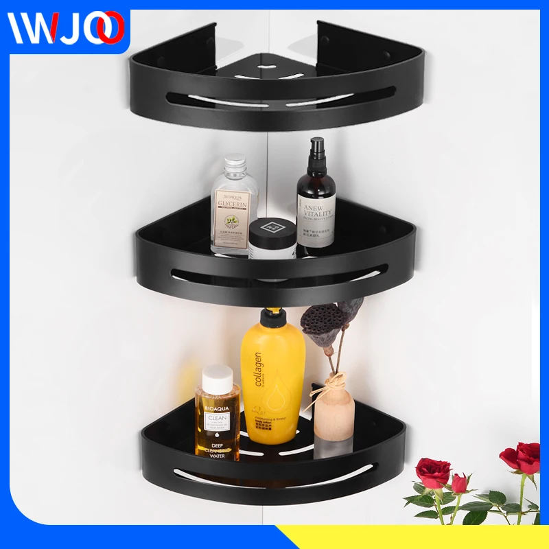 Bathroom Shelf Black Aluminum Corner Storage Holder Shelves Bathroom Accessories Shower Caddy Rack Wall Mounted Shampoo Basket
Bathroom Shelf Black Aluminum Corner Storage Holder Shelves Bathroom Accessories Shower Caddy Rack Wall Mounted Shampoo Basket