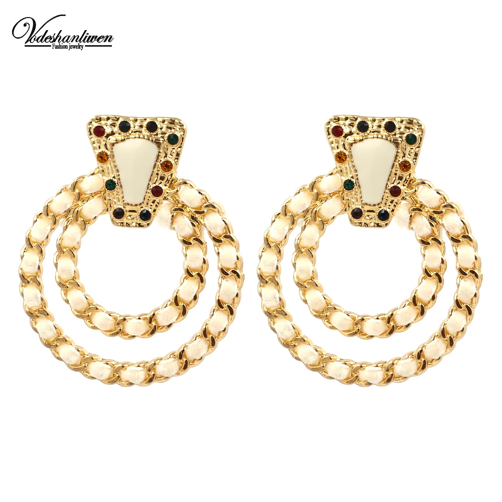 Vodeshanliwen New Design Multicolor Rhinestone Weave Dangle Earrings For Women Bohemia Round Drop Earrings Jewelry wholesale
Vodeshanliwen New Design Multicolor Rhinestone Weave Dangle Earrings For Women Bohemia Round Drop Earrings Jewelry wholesale