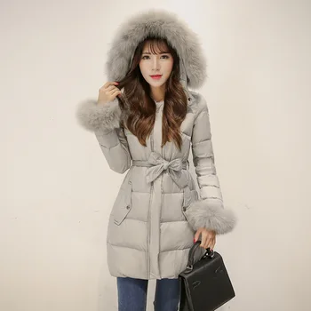 2016 Winter new hooded women's long down jacket high-quality fox fur collar thickening Slim thermal jacket LZ046
2016 Winter new hooded women's long down jacket high-quality fox fur collar thickening Slim thermal jacket LZ046