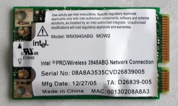 mini pcie Card for Intel Wireless 3945ABG 3945 Laptop Wifi Network WLAN Adapter Card HP 407576-001
mini pcie Card for Intel Wireless 3945ABG 3945 Laptop Wifi Network WLAN Adapter Card HP 407576-001