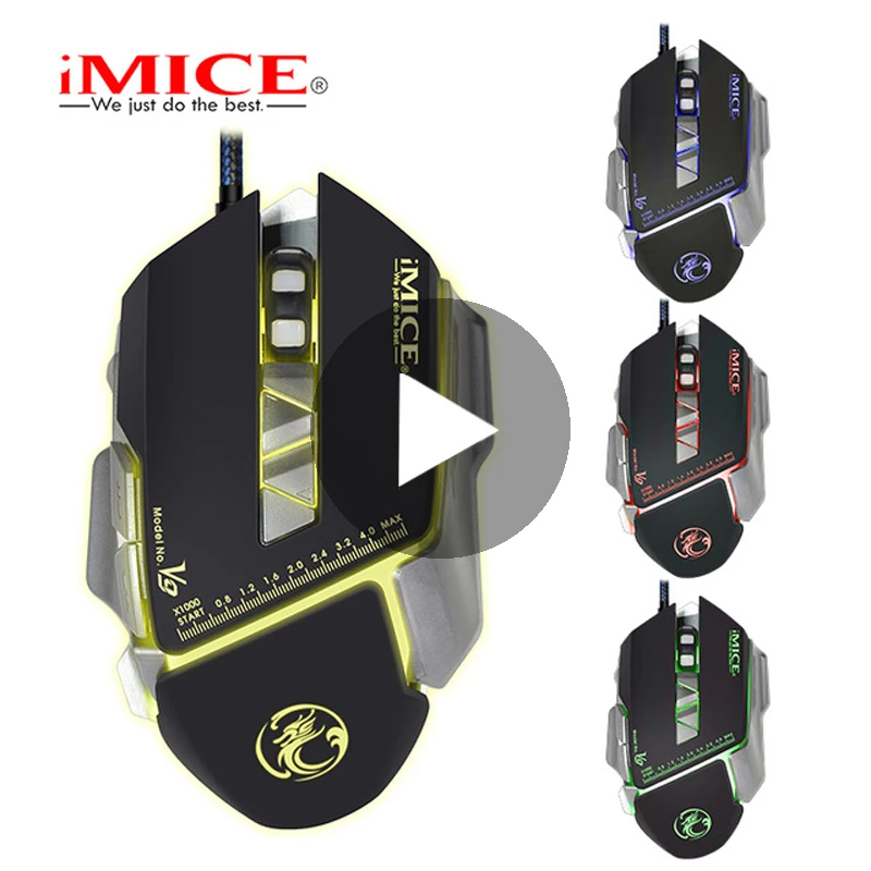 iMice Game Ergonomic USB Gaming Mouse Gamer Wired With Backlight Wire Cable RGB For PC Computer Laptop Mause Rato Optical Raton
iMice Game Ergonomic USB Gaming Mouse Gamer Wired With Backlight Wire Cable RGB For PC Computer Laptop Mause Rato Optical Raton