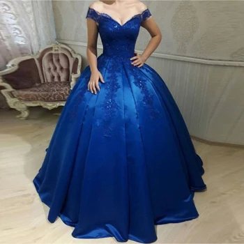 Royal Blue Off Shoulder Evening Dresses Appliques Beaded robe de soiree abiye Satin Corset Backless Evening Dress vestido longo
Royal Blue Off Shoulder Evening Dresses Appliques Beaded robe de soiree abiye Satin Corset Backless Evening Dress vestido longo