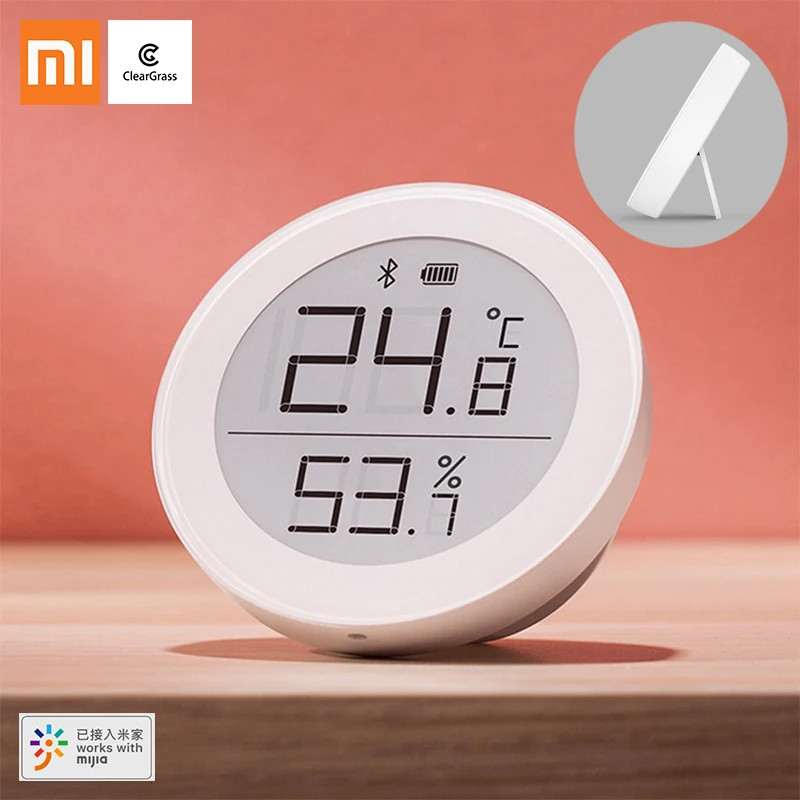 Xiaomi Clear Grass Bluetooth Temperature Humidity Digital Thermometer Moisture Meter Sensor LCD Screen Smart mijia Mi Home app
Xiaomi Clear Grass Bluetooth Temperature Humidity Digital Thermometer Moisture Meter Sensor LCD Screen Smart mijia Mi Home app