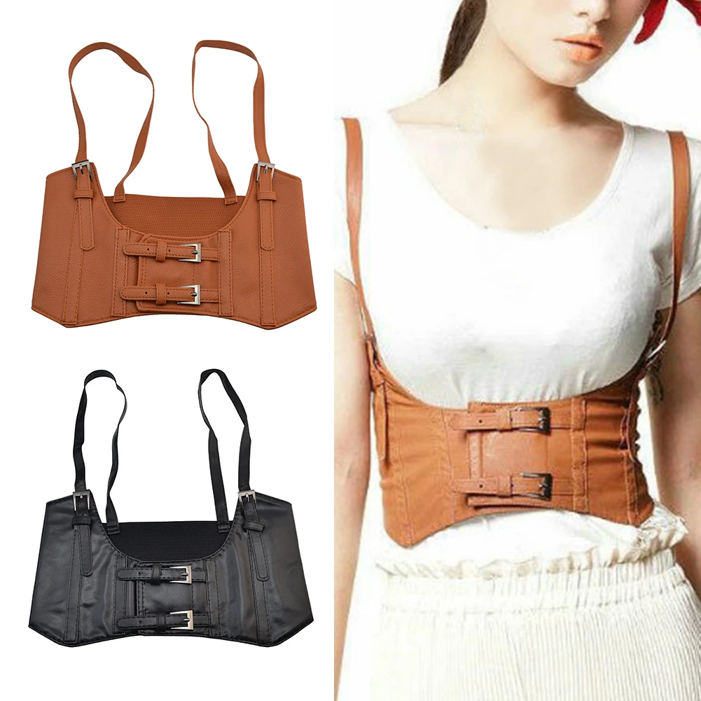 Steampunk Waistcoat Women Belt PU Solid Buckle Vintage Suspenders Elastic Adult Wide Cincher Magic Sticker Corset Vest Chest #3
Steampunk Waistcoat Women Belt PU Solid Buckle Vintage Suspenders Elastic Adult Wide Cincher Magic Sticker Corset Vest Chest #3
