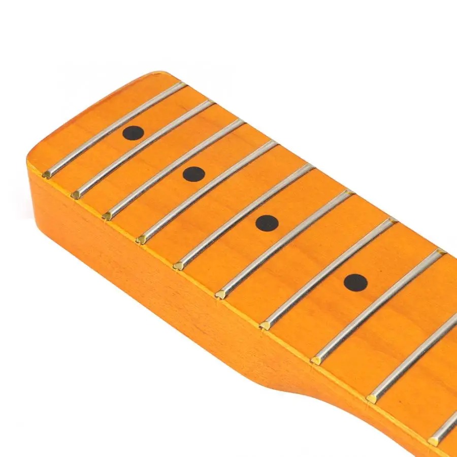 High Quality Dark Yellow High Gloss Finished 21 Frets Maple Electric Guitar Neck Electric Instruments Accessories
High Quality Dark Yellow High Gloss Finished 21 Frets Maple Electric Guitar Neck Electric Instruments Accessories