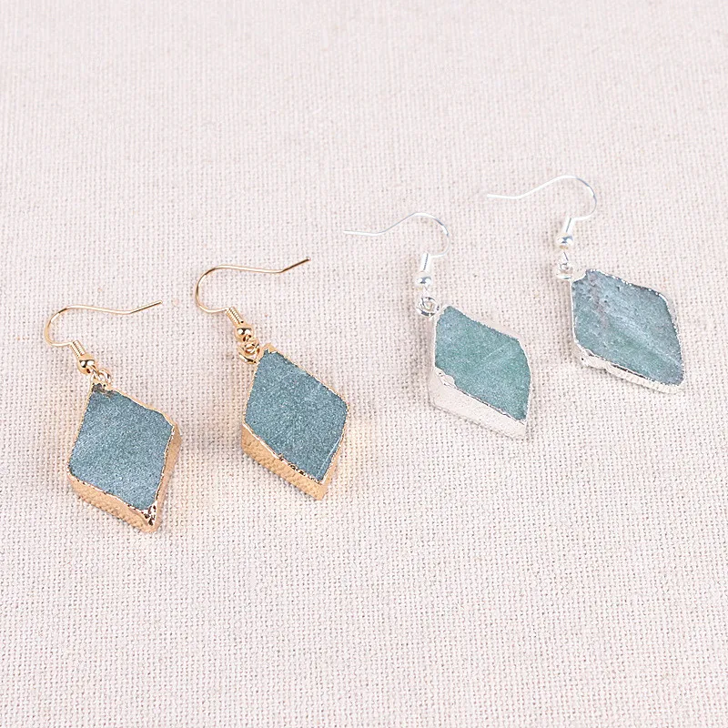 Unique Female Aventurine Natural Stone Dangle Druzy Earings For Women Jewelry Handmade Drusy Drop Earing Eardrop Green Earrings 
Unique Female Aventurine Natural Stone Dangle Druzy Earings For Women Jewelry Handmade Drusy Drop Earing Eardrop Green Earrings