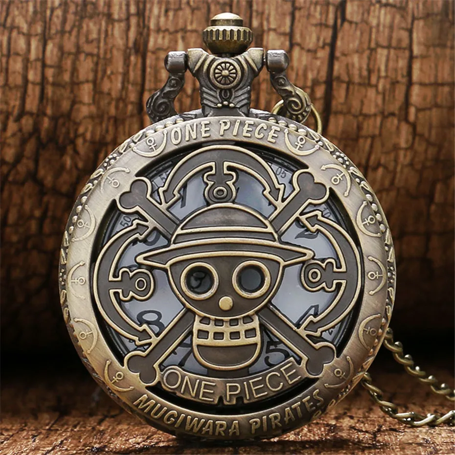 Fob Watches One Piece Luffy Theme Skull Bone Fob Quartz Pocket Watch Chain Necklace Gift To Boys Girls Kids Free Drop Shipping
Fob Watches One Piece Luffy Theme Skull Bone Fob Quartz Pocket Watch Chain Necklace Gift To Boys Girls Kids Free Drop Shipping