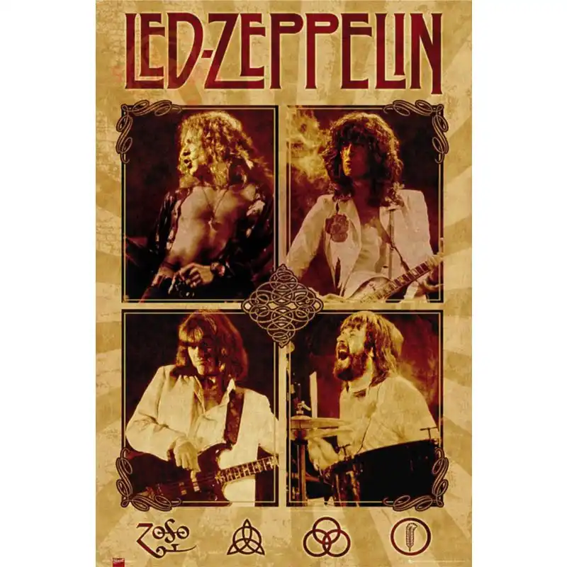 Best Nice Custom Led Zeppelin Rock Poster Good Quality Wall