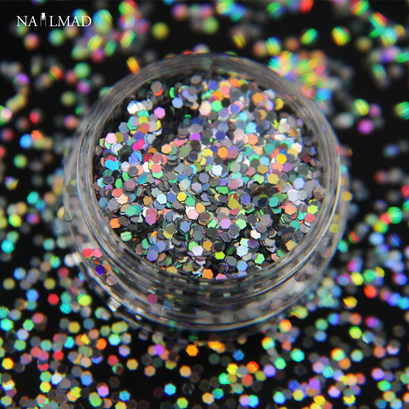 1mm Hexagonal Laser Nail Glitters Sequins Holographic Sequin Sparkles Holo Glitter Dust Tips Nail Decoration
1mm Hexagonal Laser Nail Glitters Sequins Holographic Sequin Sparkles Holo Glitter Dust Tips Nail Decoration