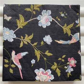 Decoupage table paper napkin elegant tissue vintage towel black colorful bird flower birthday wedding party beautiful decor 20
Decoupage table paper napkin elegant tissue vintage towel black colorful bird flower birthday wedding party beautiful decor 20