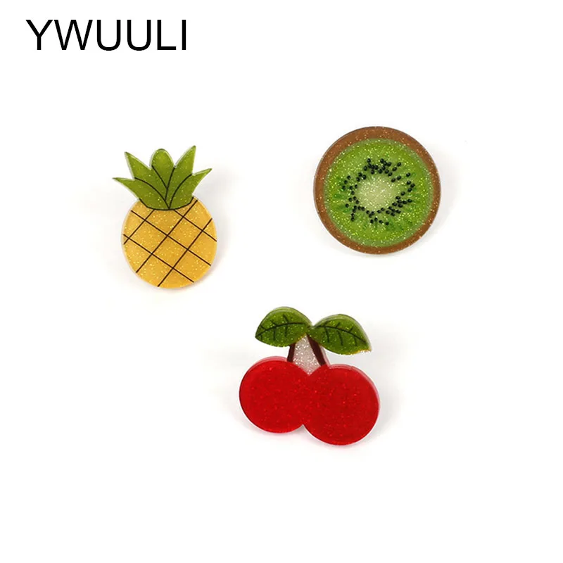 

Korean Style Fruit Brooch Set for Women Cute Pineapple Cherry Kiwi Collar Brooch Pins Corsage Clothing Accessories Gift RY188