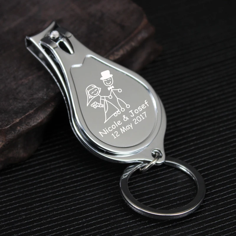 40x Personalized Wedding Favor Fingernail Nail Clipper and Bottle Opener Keychain Keyring Personalized Wedding Gift for Guests
40x Personalized Wedding Favor Fingernail Nail Clipper and Bottle Opener Keychain Keyring Personalized Wedding Gift for Guests