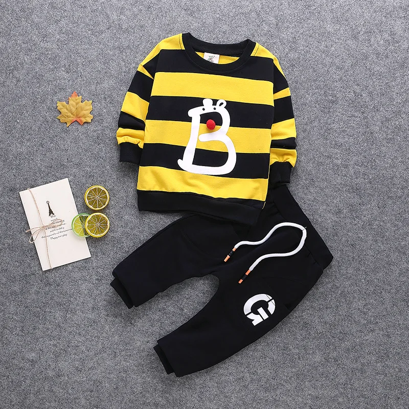 2018 Autumn New Boys Girls Long Sleeve Striped Letter T-Shirt+Pants Set 2PCS Baby cotton Clothing sets
2018 Autumn New Boys Girls Long Sleeve Striped Letter T-Shirt+Pants Set 2PCS Baby cotton Clothing sets