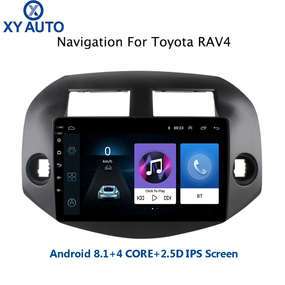 Flash Deal 10.1 inch 2.5D IPS Tempered HD multi-touch screen Android 8.1 NAVI for Toyota RAV4 2007-2012 with Bluetooth USB WIFI support SWC 0