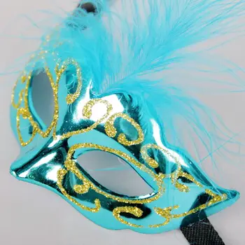 

[wamami] Light Blue Gold Pattern/Fur Mask For 1/3 SD17 SD DZ DOD AOD BJD Dollfie