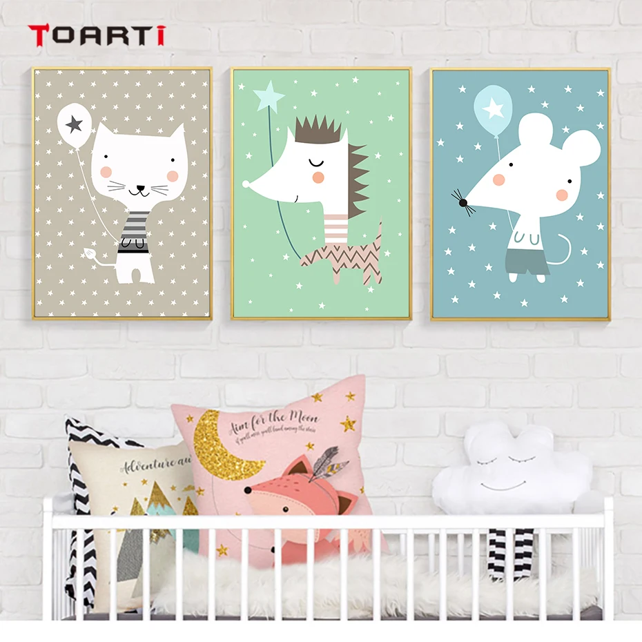 Funny Cat Horse Star Poster And Prints Wall Art Canvas Painting (1)