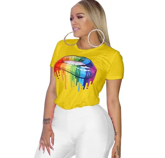 2019 Summer New Women T Shirts Funny Printed Sexy Lips Tops Tee Shirts Plus Size Ladies' T Shirts Streetwear S-XXL XXXL
2019 Summer New Women T Shirts Funny Printed Sexy Lips Tops Tee Shirts Plus Size Ladies' T Shirts Streetwear S-XXL XXXL