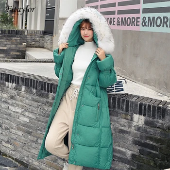 Fitaylor Winter Women Long Parkas Coat Thick Warm Large Fur Collar Long Jacket Female Casual Thicken Cotton Hooded Overcoat
Fitaylor Winter Women Long Parkas Coat Thick Warm Large Fur Collar Long Jacket Female Casual Thicken Cotton Hooded Overcoat