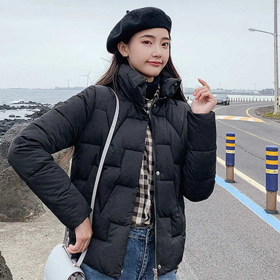winter coat women 2019 long sleeve stand collar thick warm jacket women Down cotton padded short parka coats female
winter coat women 2019 long sleeve stand collar thick warm jacket women Down cotton padded short parka coats female