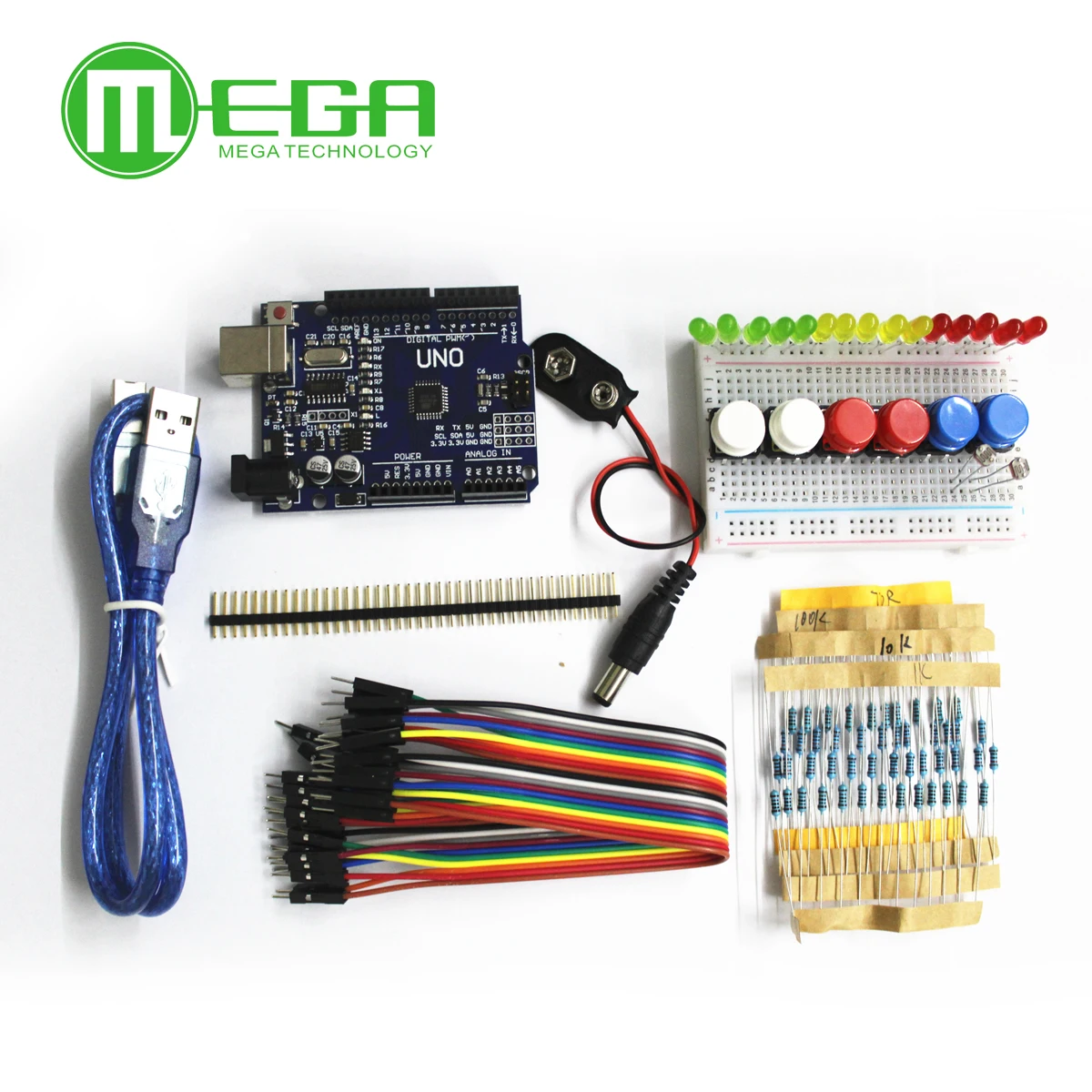 1set new Starter Kit UNO R3 mini Breadboard LED jumper wire button for Arduino compatile
1set new Starter Kit UNO R3 mini Breadboard LED jumper wire button for Arduino compatile