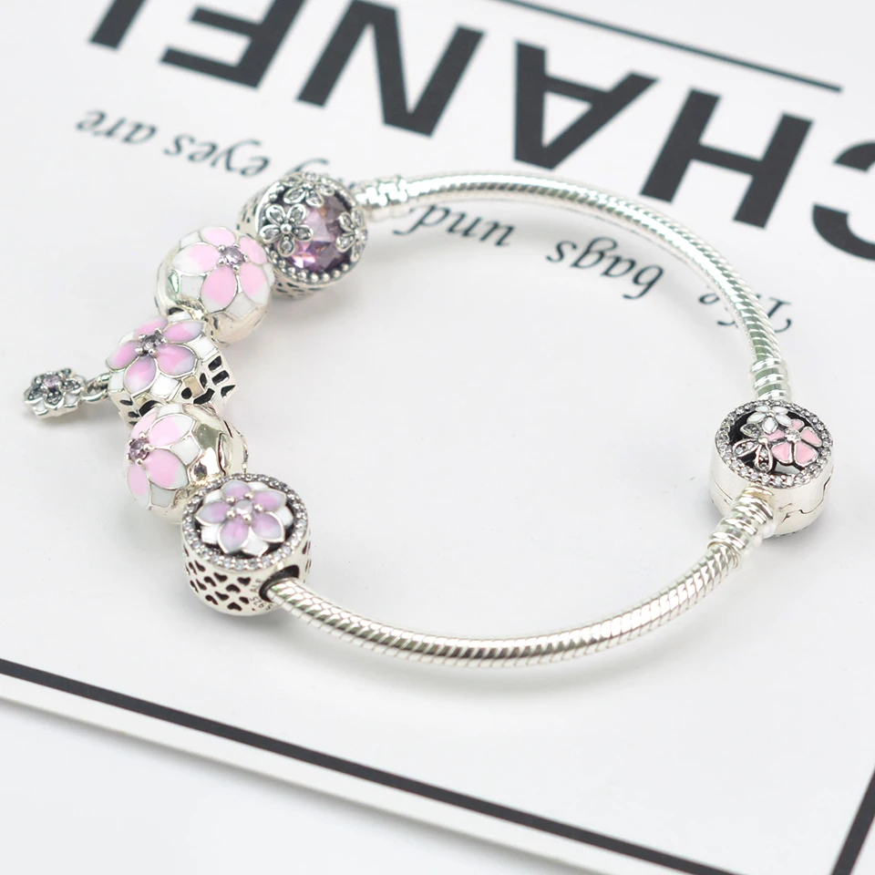 High Quality 100% 925 Sterling Silver Bracelet Pollen series For Set Women Bracelet Original birthday Gift charm bead Jewelry
High Quality 100% 925 Sterling Silver Bracelet Pollen series For Set Women Bracelet Original birthday Gift charm bead Jewelry