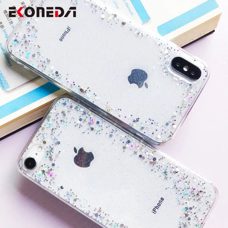 EKONEDA Crystal Transparent Case For iPhone X Case Glitter Bling Cover Silicone Coque For iPhone 6S 6 7 8 Plus XS Max XR Case
EKONEDA Crystal Transparent Case For iPhone X Case Glitter Bling Cover Silicone Coque For iPhone 6S 6 7 8 Plus XS Max XR Case