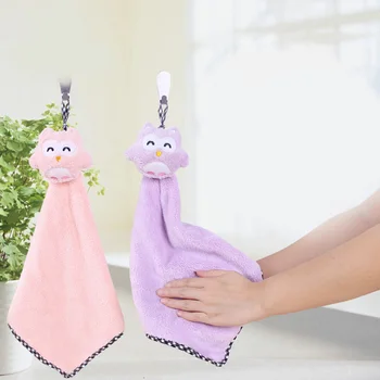 FLC Owl Pattern Super Soft Absorbent Microfiber Hand Towel Hanging Bathroom Kitchen Towel Cleaning Cloth 21x40cm 15
FLC Owl Pattern Super Soft Absorbent Microfiber Hand Towel Hanging Bathroom Kitchen Towel Cleaning Cloth 21x40cm 15