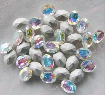 Crystal AB Color Pointback Oval Glass Crystal Fancy Stone 8*10mm,10*14mm,13*18mm,18*25mm,20*30mm For DIY Jewelry Making
Crystal AB Color Pointback Oval Glass Crystal Fancy Stone 8*10mm,10*14mm,13*18mm,18*25mm,20*30mm For DIY Jewelry Making
