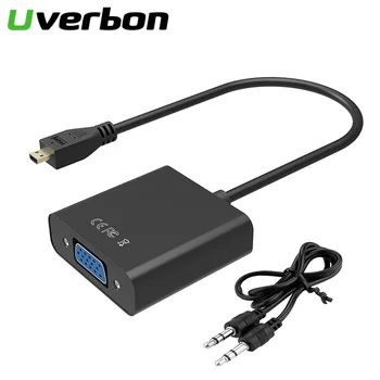 Uverbon 1080P Micro HDMI to VGA Audio Converter Adapter Cable Male to Female For HD HDTV PC Laptop XBOX PS3 PS4 Camera Tablet
Uverbon 1080P Micro HDMI to VGA Audio Converter Adapter Cable Male to Female For HD HDTV PC Laptop XBOX PS3 PS4 Camera Tablet