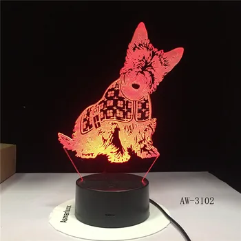 Dog Miniature Schnauzer Papillon Corgi Designed Lamp 3D illusion Night Light Pet Puppy Breed LED Night Light Table Lamp AW-3102
Dog Miniature Schnauzer Papillon Corgi Designed Lamp 3D illusion Night Light Pet Puppy Breed LED Night Light Table Lamp AW-3102