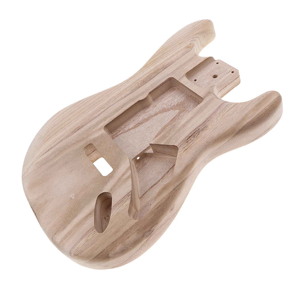 Handcrafted Sanding Electric Guitar Replacement Unfinished Body Guitar DIY Accessory Wood for Musical Stringed Instrument Guitar