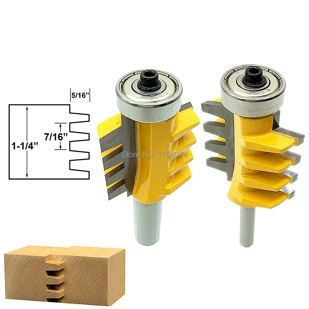 Reversible Finger Joint Glue Joint Carbide Woodworking Router Bit 1/2" and 1/4" Shank Used For Cabinet Door Jointing Wood Edge
Reversible Finger Joint Glue Joint Carbide Woodworking Router Bit 1/2" and 1/4" Shank Used For Cabinet Door Jointing Wood Edge