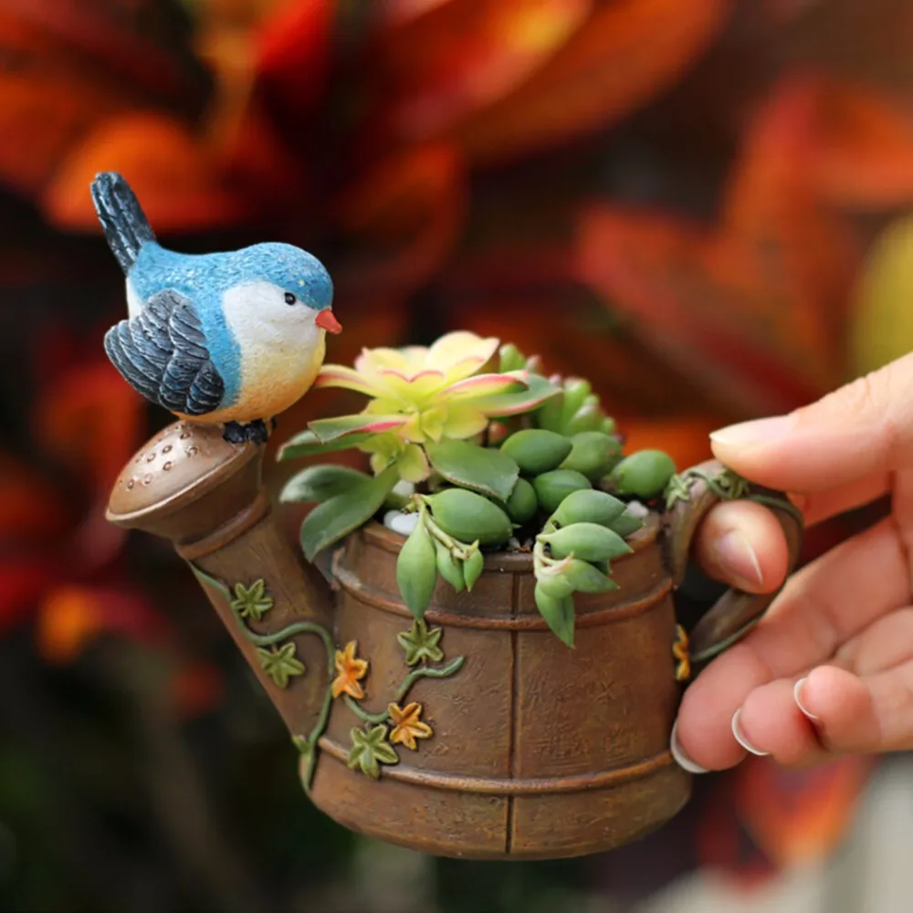 Cute & Beautiful Bird & Watering Pot Succulents Flower Pots Gardening Resin Flower Pots Animal Style Figurines Gardening Pots
Cute & Beautiful Bird & Watering Pot Succulents Flower Pots Gardening Resin Flower Pots Animal Style Figurines Gardening Pots