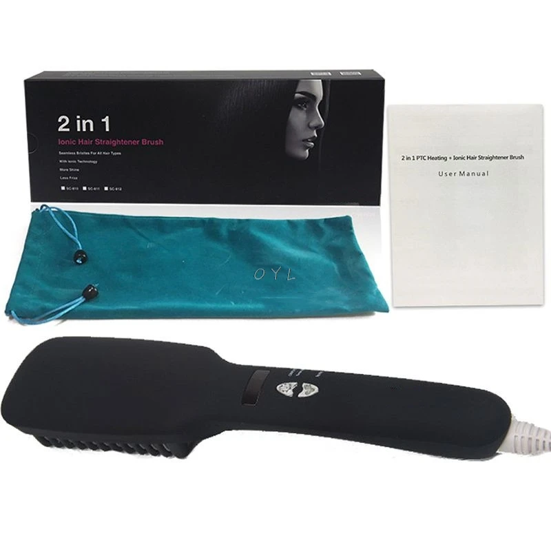 Straightener Brush Hair Straightening 5-Gear Temperature Dual Voltage LED Display Portable Travel Heating Beauty Salon Styling T
Straightener Brush Hair Straightening 5-Gear Temperature Dual Voltage LED Display Portable Travel Heating Beauty Salon Styling T