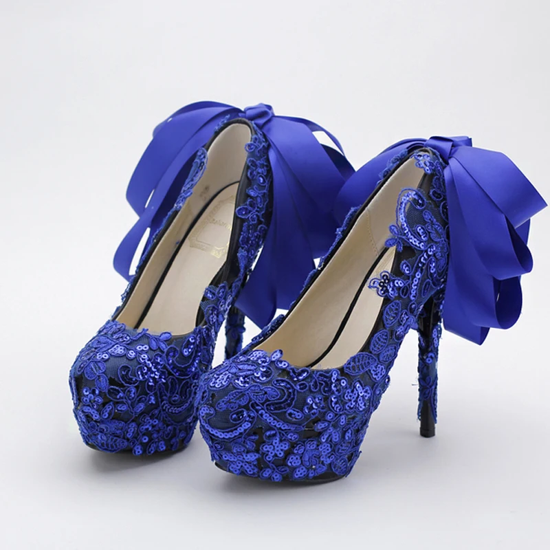 Blue Color Women High Heel Shoes Ribbon Bowtie Decoration Lace Bride Shoes Handmade Beautiful Wedding Party Bridesmaid Shoes
Blue Color Women High Heel Shoes Ribbon Bowtie Decoration Lace Bride Shoes Handmade Beautiful Wedding Party Bridesmaid Shoes