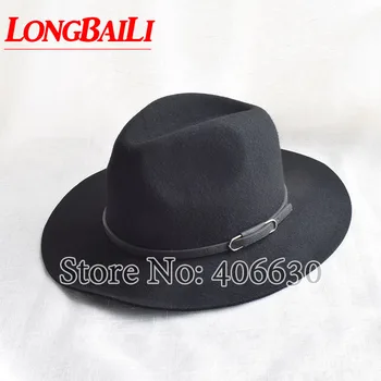Winter Leather Band Women Wide Brim Wool Felt Fedora Hats Chapeu Feminino Free Shipping SADW011
Winter Leather Band Women Wide Brim Wool Felt Fedora Hats Chapeu Feminino Free Shipping SADW011