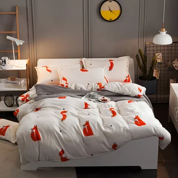 Winter 4pcs fox Bedding Sets Thick Fleece fabric Bedding set Bed Linen Duvet Cover Bed Sheet Pillowcase/bed Set
Winter 4pcs fox Bedding Sets Thick Fleece fabric Bedding set Bed Linen Duvet Cover Bed Sheet Pillowcase/bed Set