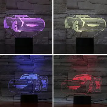 Cartoon 3D Night Light Cars 3 Ramonp Lightning McQueen Children Night Lamp Color Changed Acrylic Table Lamp Gifts for Kids
Cartoon 3D Night Light Cars 3 Ramonp Lightning McQueen Children Night Lamp Color Changed Acrylic Table Lamp Gifts for Kids