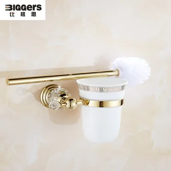 Free shipping European style Luxury Golden plated color Crystal copper bathroom toilet brush holders with ceramic cup B98014
Free shipping European style Luxury Golden plated color Crystal copper bathroom toilet brush holders with ceramic cup B98014