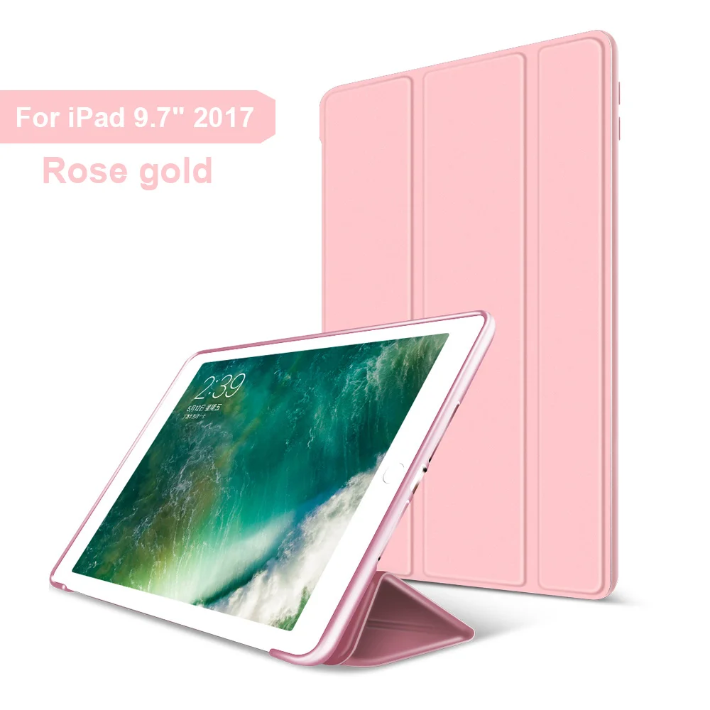 For New iPad 2017 iPad 9.7 Inch Case,Ultra Slim Lightweight Smart Case Trifold Cover Stand with Flexible Soft TPU Back Cover 14