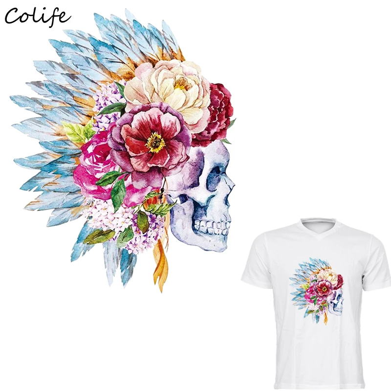 Iron On Transfers Boho Skulls Print On T-Shirt Clothes Decoration Washable Diy Accessory New Design Sticker Patches
Iron On Transfers Boho Skulls Print On T-Shirt Clothes Decoration Washable Diy Accessory New Design Sticker Patches
