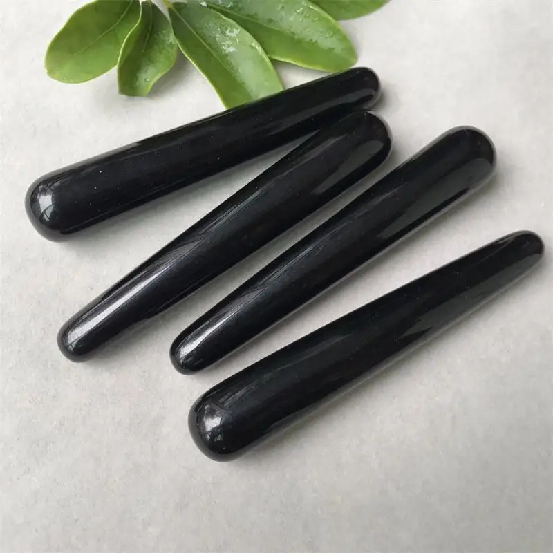 Natural obsidian quartz crystal massage stick Relaxation point healing 1pc
Natural obsidian quartz crystal massage stick Relaxation point healing 1pc