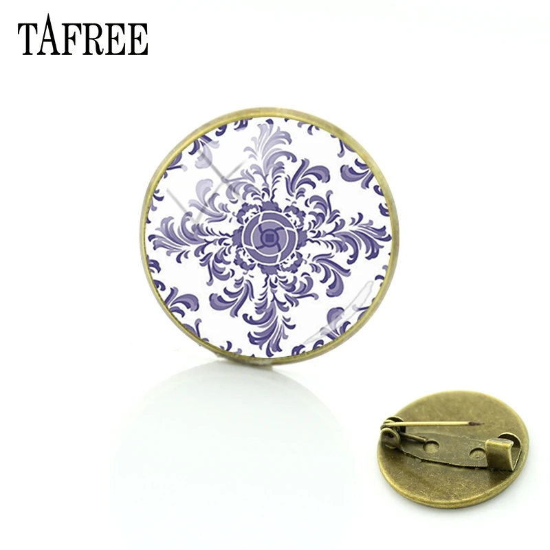 TAFREE Azulejo Portugues Style Pattern Art Glass Pins Portugal Brooches romantic beautiful Badge Exquisite women Jewelry AP20
TAFREE Azulejo Portugues Style Pattern Art Glass Pins Portugal Brooches romantic beautiful Badge Exquisite women Jewelry AP20