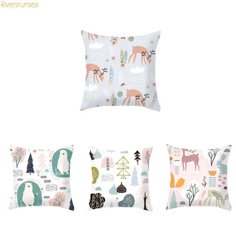 Nordic Style Home Decoration Deer Cushion Cartoon Bear Rabbit Elk Tree Fox Pillow Careative Geometric Pattern For Sofa Car Chair
Nordic Style Home Decoration Deer Cushion Cartoon Bear Rabbit Elk Tree Fox Pillow Careative Geometric Pattern For Sofa Car Chair