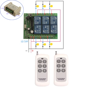 Sleeplion DC 12V/24V 6CH 6 Channel Wireless Switch Remote Control Controller Radio Switch Transmitter Receiver Relay
Sleeplion DC 12V/24V 6CH 6 Channel Wireless Switch Remote Control Controller Radio Switch Transmitter Receiver Relay