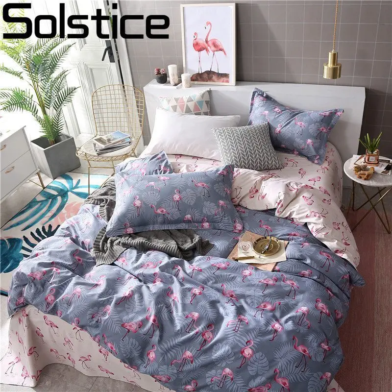 Solstice Home Textile Girl Kid Teen Bed Linens Flamingo Gray Duvet Cover Pillowcase Flat Sheet King Queen Full Woman Bedding Set
Solstice Home Textile Girl Kid Teen Bed Linens Flamingo Gray Duvet Cover Pillowcase Flat Sheet King Queen Full Woman Bedding Set