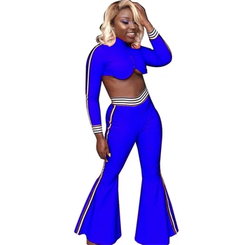 Blue Two Piece Set Women 2018 Autumn Outfits Long Sleeve Zip Top and Flare Pants Suit Fashion Sexy Women Sets
Blue Two Piece Set Women 2018 Autumn Outfits Long Sleeve Zip Top and Flare Pants Suit Fashion Sexy Women Sets