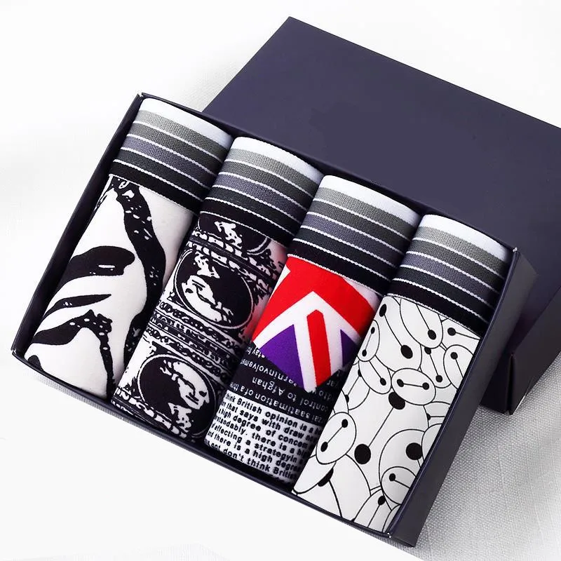 4pcs/lot Male Underwear Funny Cool Men Boxer Shorts Breathable Calvinfully Underpants Man Designer Men's Panties Patterns Boxers
4pcs/lot Male Underwear Funny Cool Men Boxer Shorts Breathable Calvinfully Underpants Man Designer Men's Panties Patterns Boxers