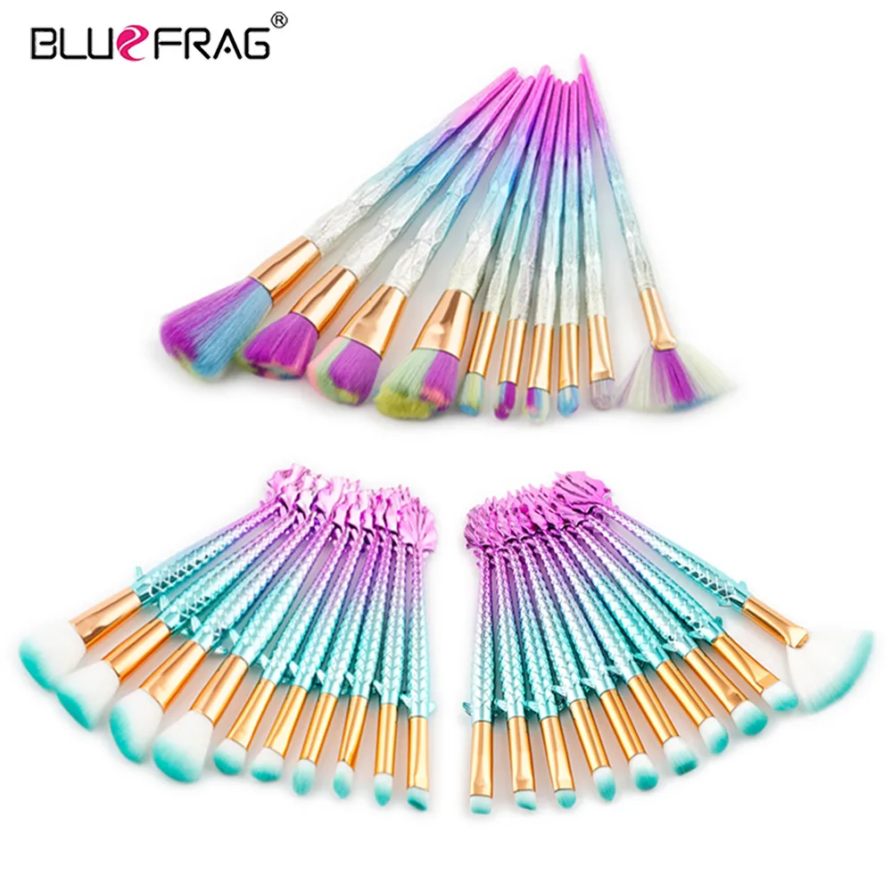 BLUEFRAG Mermaid Makeup Brushes 10pcs Professional Makeup Kit Contour Brush Eyeshadow Blending Brush Brand Foundation Brush Set
BLUEFRAG Mermaid Makeup Brushes 10pcs Professional Makeup Kit Contour Brush Eyeshadow Blending Brush Brand Foundation Brush Set