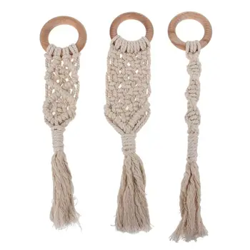 Baby Teether Crochet Wood Rring Rattle Food Grade Wooden Teether Baby Products DIY Crafts Teething Toys
Baby Teether Crochet Wood Rring Rattle Food Grade Wooden Teether Baby Products DIY Crafts Teething Toys